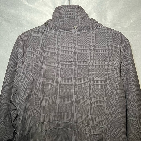 Ricki’s Soft Shell Anorak grey plaid rain fall transitional jacket women’s Large - Picture 7 of 14